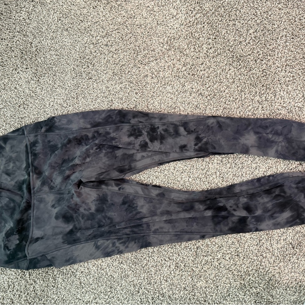 lululemon athletica Black Tie-Dye Leggings